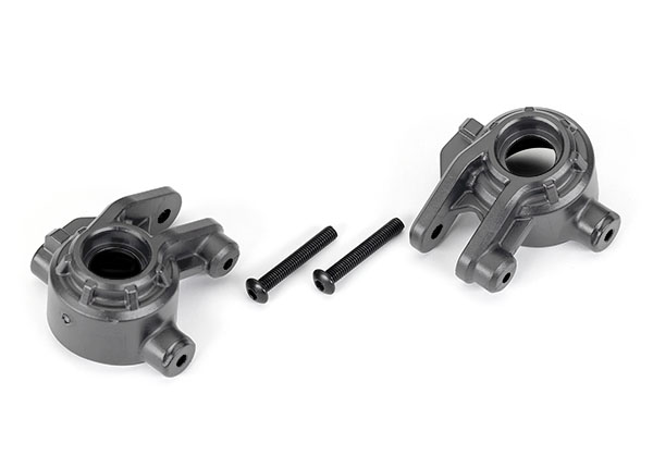 Traxxas - Steering Blocks Left/Right (for use with #9080 upgrade kit) - Gray (TRX-9037-GRAY)