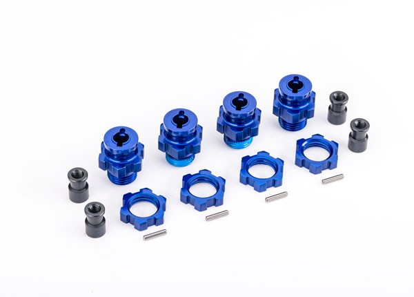 Traxxas - 17mm Wheel Hubs / Nuts, HD Blue (TRX-9086)