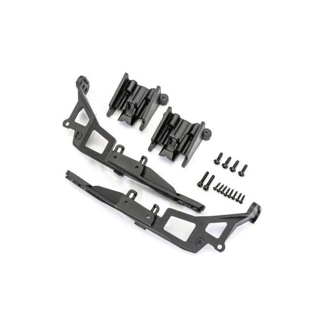 Traxxas - Body mounts (front & rear) (left & right)/ 2.6x10mm BCS (4)/ 1.6x8mm BCS (self-tapping) (8)/ 2.5x12mm CS (2) (fits TRX-9129 body) (TRX-9134)