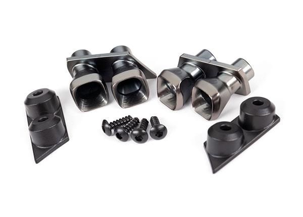 Traxxas Exhaust tips (2)/ exhaust tip mounts (2)/ 2.6X8 BCS (4) (TRX-9318)