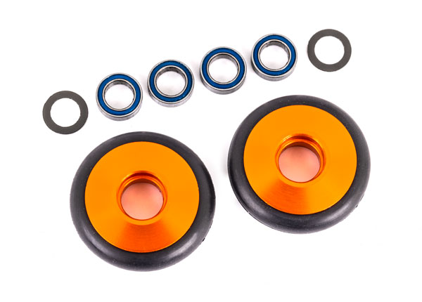 Traxxas - Wheels, wheelie bar, 6061-T6 aluminum (orange-anodized) (TRX-9461A)