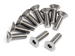 Titanium flat head screw m5x16mm (10pcs)