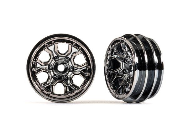 Traxxas - Wheels, 1.0 (black chrome) (2) (TRX-9770-BLKCR)