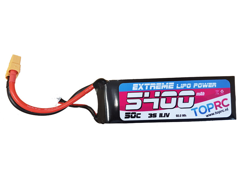 TRC Lipo 50c 11,1 volt 5400mah met XT90 stekker