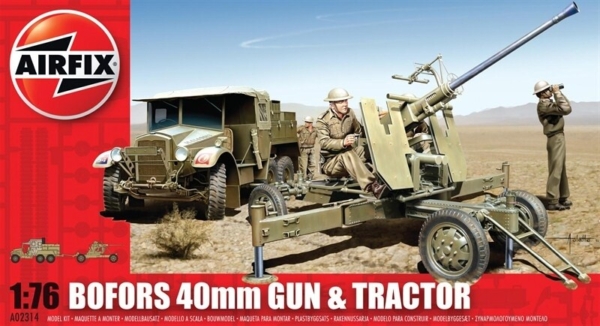 Airfix 1/76 Bofors 40mm Gun & Tractor