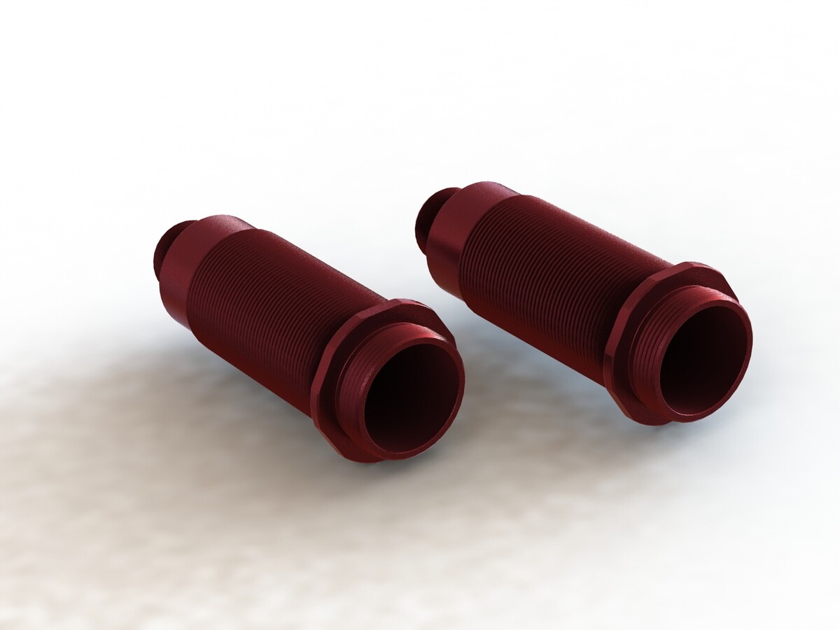 Aluminium Shock Body 16x61mm (red) (2pcs) (AR330480)