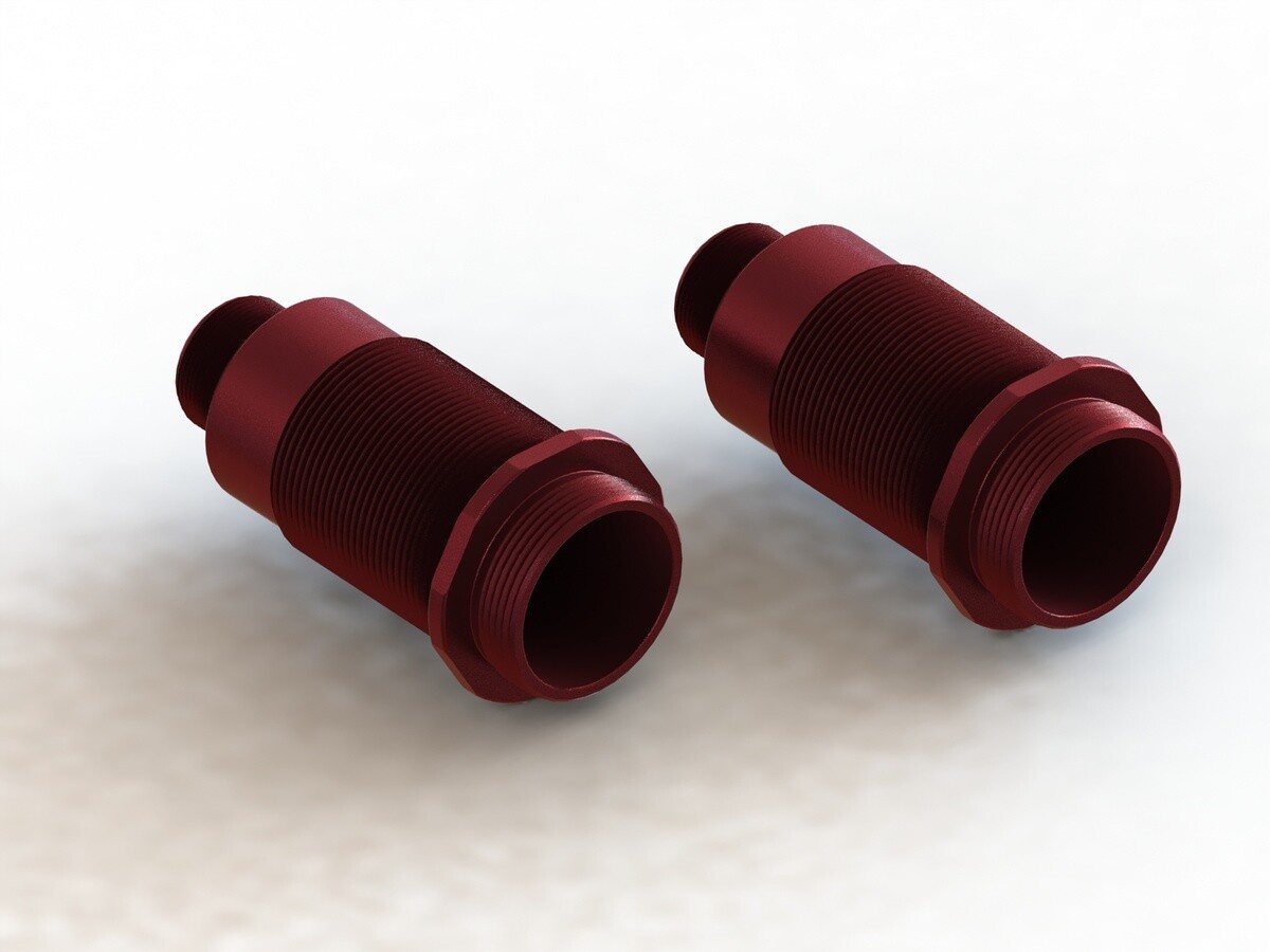 Aluminium Shock Body 16x47mm (red) (2pcs) (AR330509)