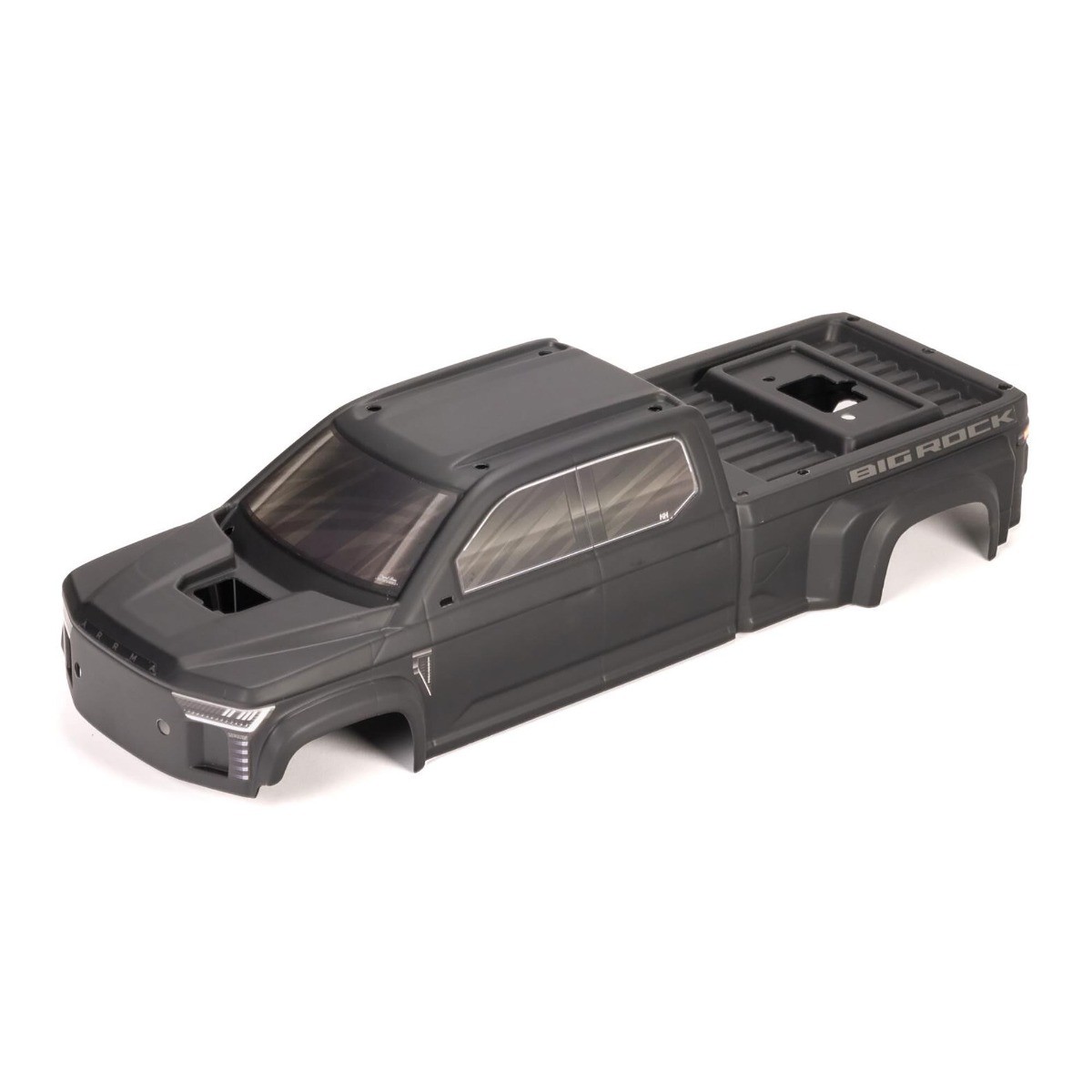 Arrma - Big Rock 4x4 crew cab clipless painted decaled trimmed body (matte black) (ARA-1379)