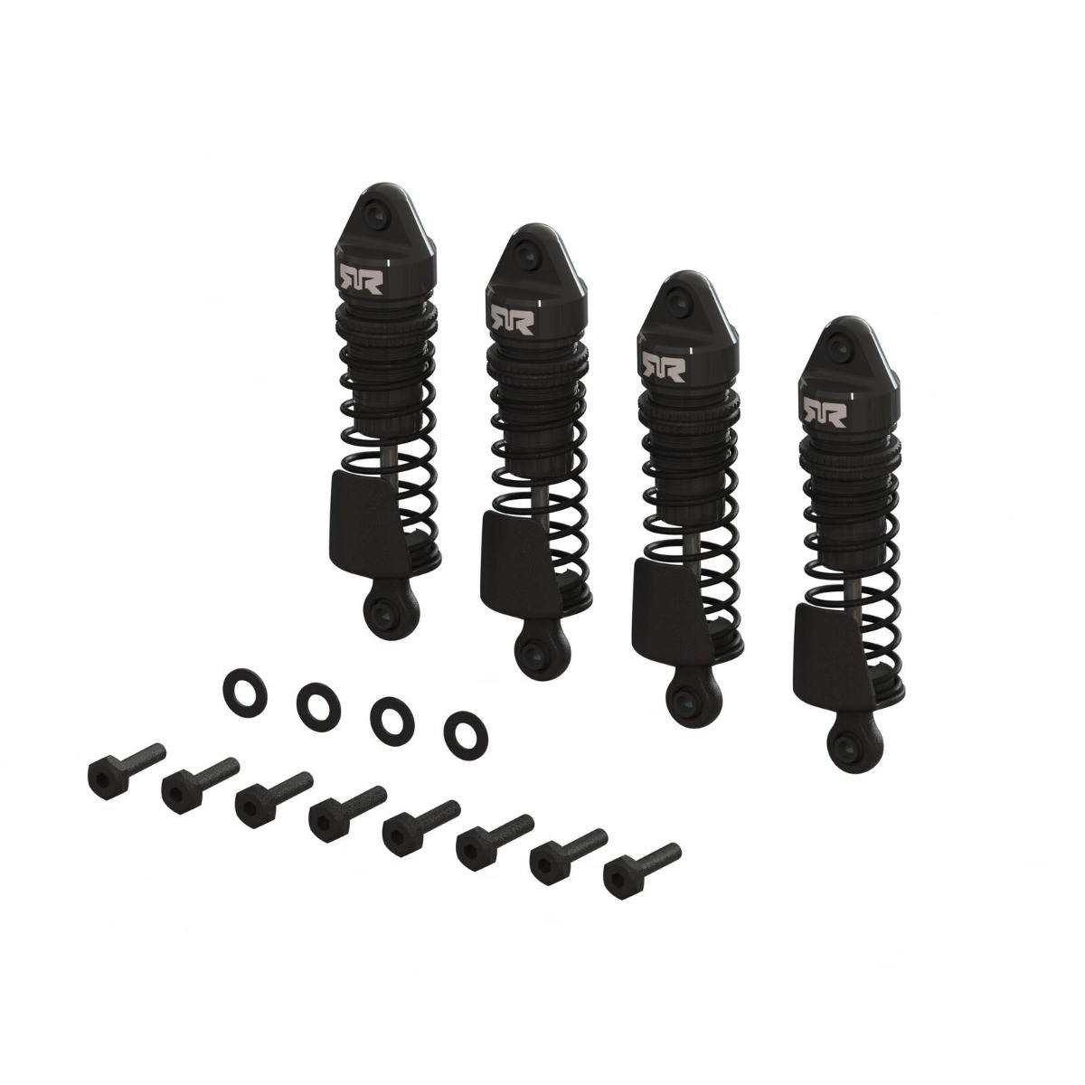 Arrma - Aluminum Shock Set, 58mm Length, 1000 cSt Oil (4), Black for Grom (ARA-1567)