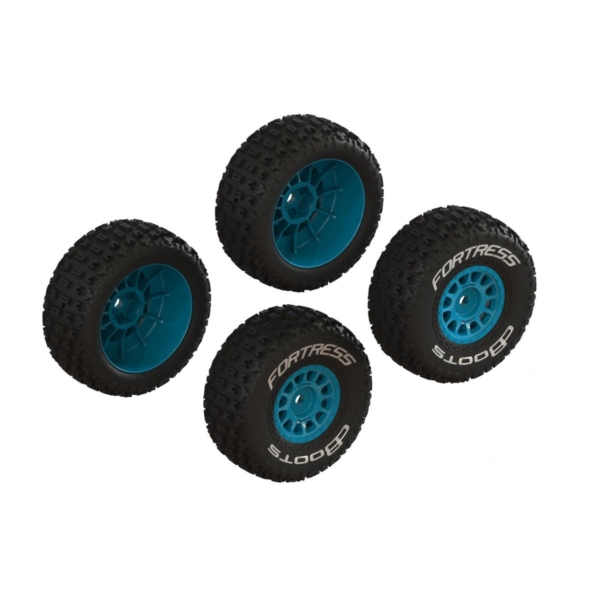 Arrma - Dboots fortress tire set glued (blue) (2 pairs)