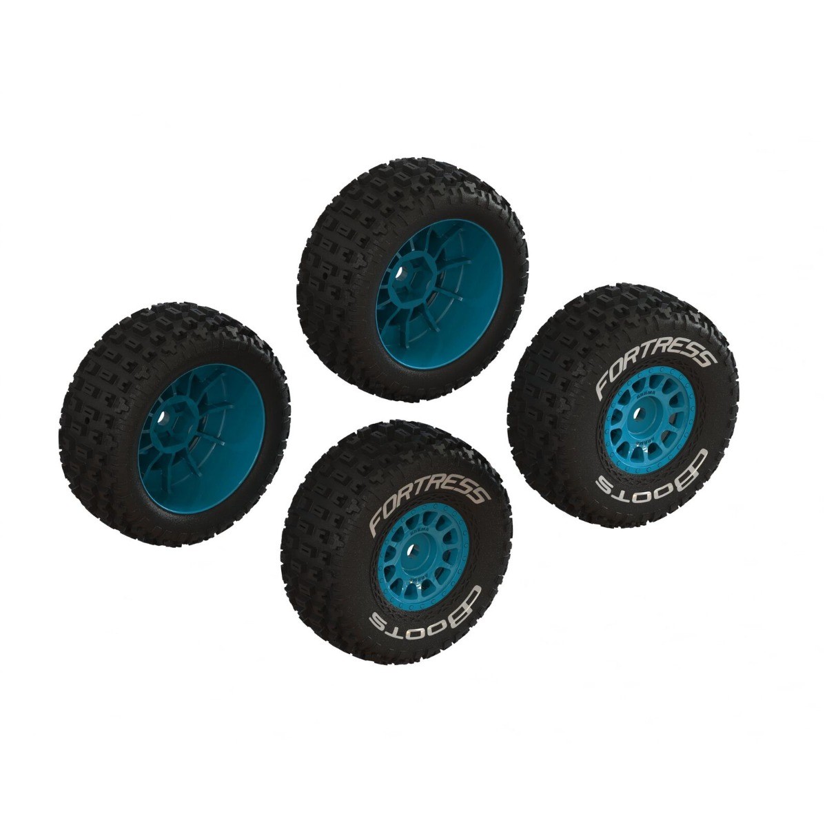 Arrma - Dboots fortress tire set glued (blue) (2 pairs)