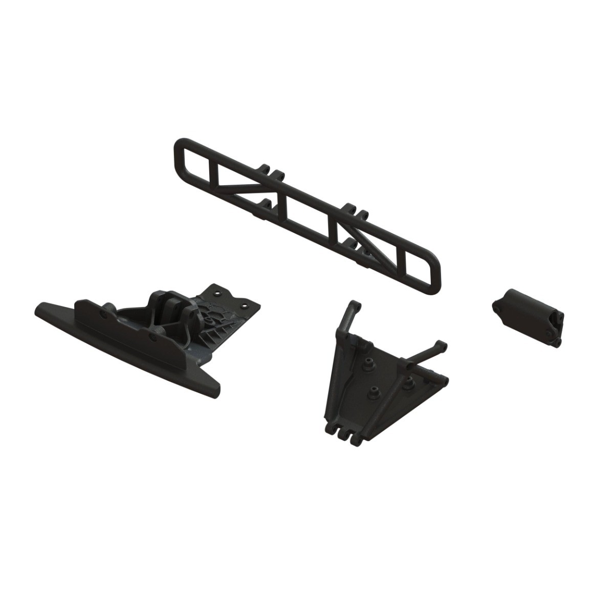 Arrma - Lower Skid And Bumper Mount Set, Black (ARA-1577)