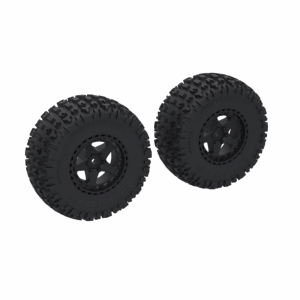 Arrma - DBOOTS 'FORTRESS SC' Tire Set Glued, Black (2) (ARA-1616)
