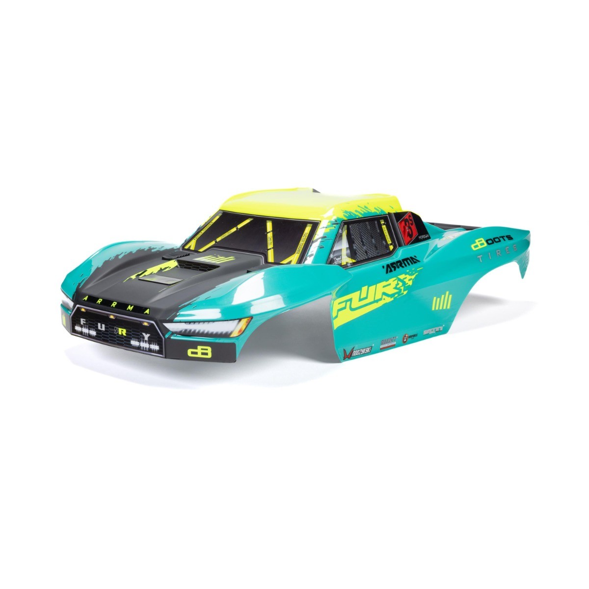 Arrma - 1/10 FURY Painted Decaled Trimmed Body Set, Green (ARA-2120)