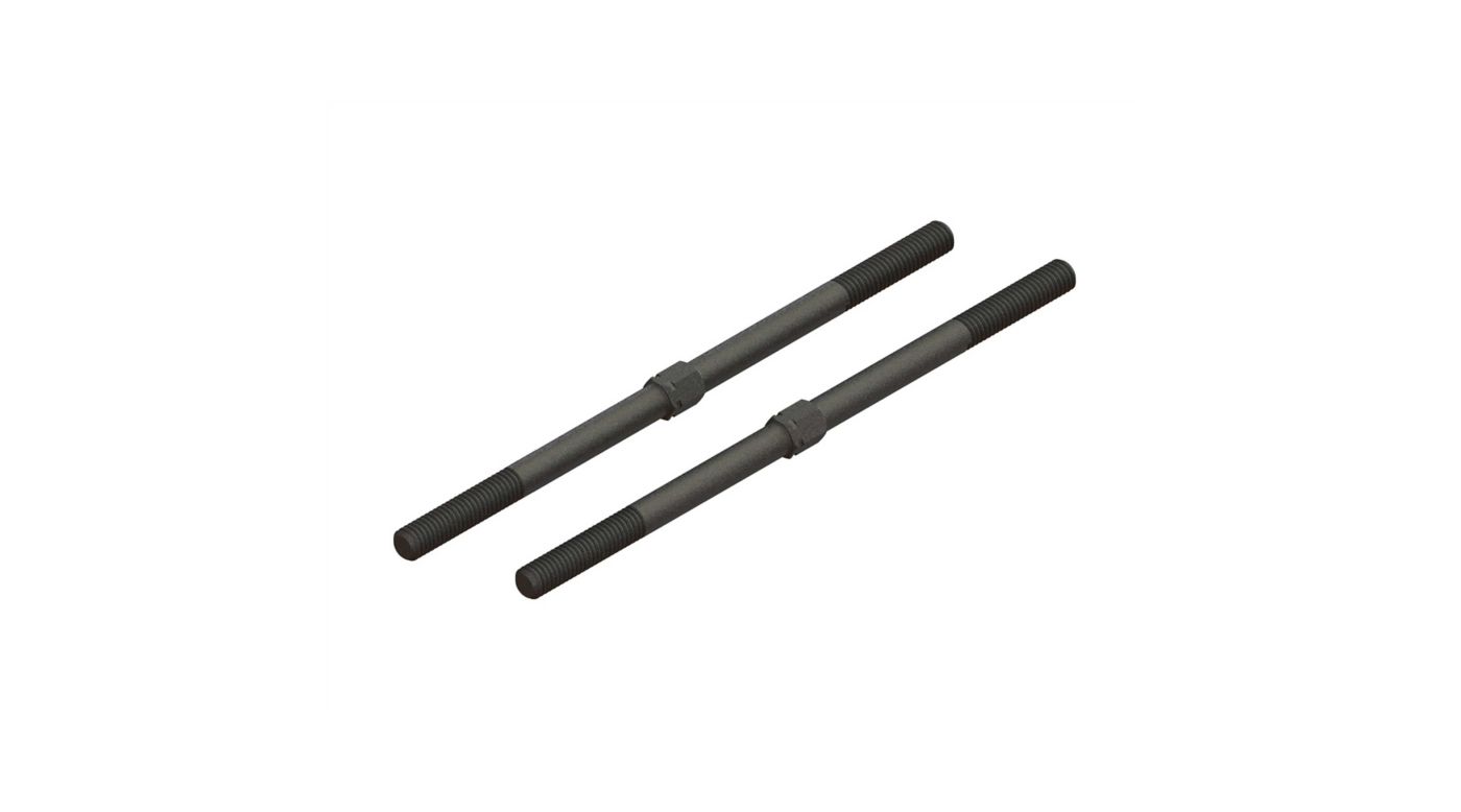 Steel Turnbuckle M6x130mm (Black) (2) (ARA340156)