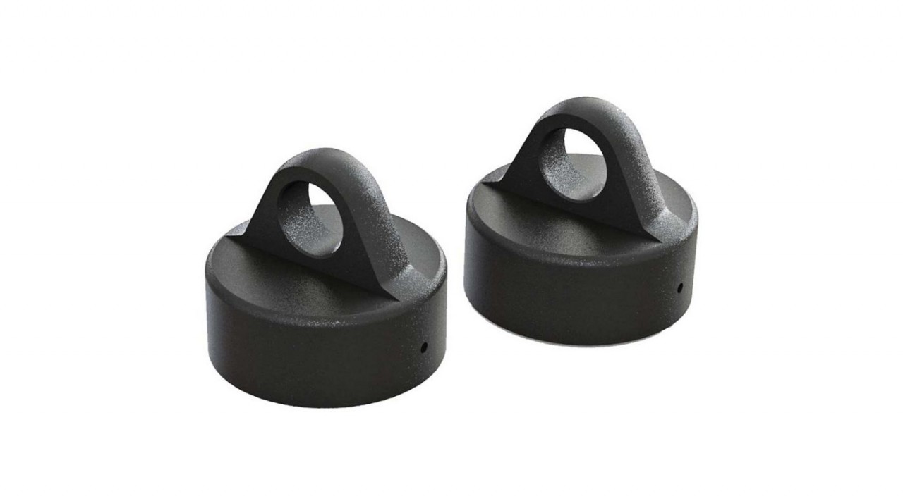 Aluminum Shock Cap (Black) (2pcs) (AR330491)