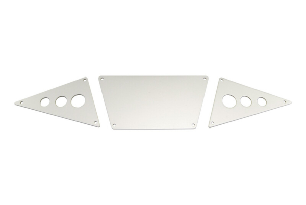 Front Skid Plates - Tube Style Bumper - Silver Aluminum (3pcs) (AX30530)