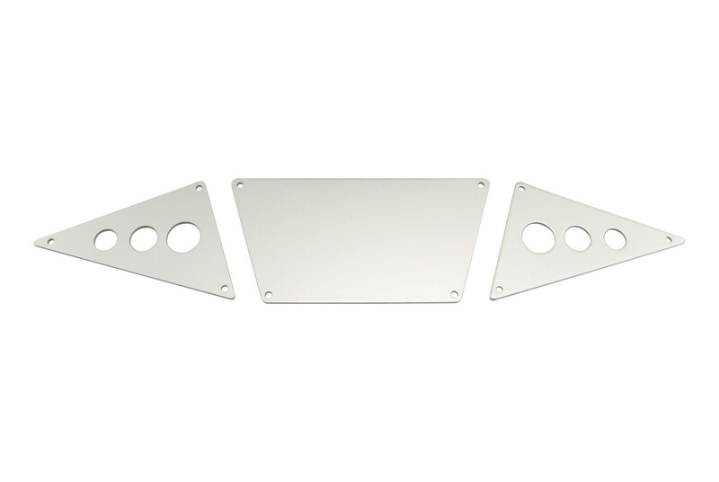 Front Skid Plates - Tube Style Bumper - Silver Aluminum (3pcs) (AX30530)