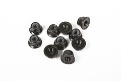M4 Serrated Nylon Lock Nut (Black) (10pcs) (AX31250)