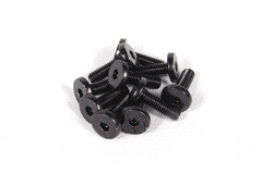 M3x10mm Oversized Flat Hex Socket (Black) (10pcs) (AXA0109)