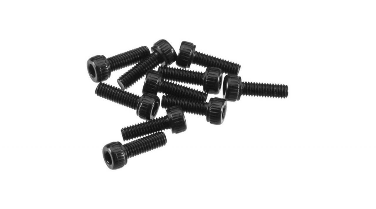 Cap Head 2.6x8mm Black (10) (AXIC0023)
