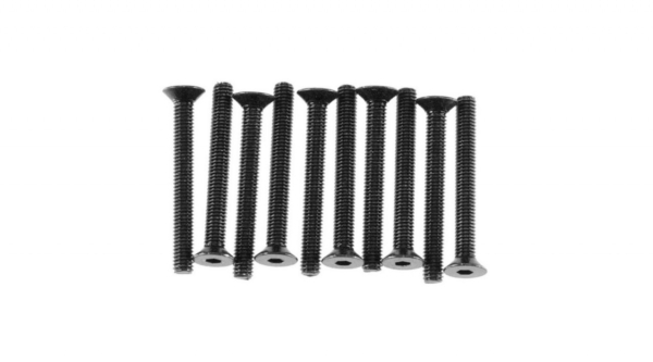 Hex Socket Flat Head M3x25mm Black Oxide (10) (AXIC1050)