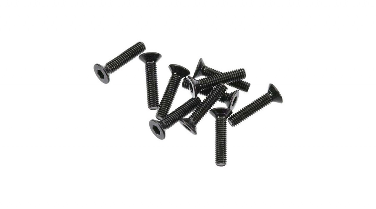 Axial - Flat Head Screw M2.6x12mm, Black (10) (AXA0055)