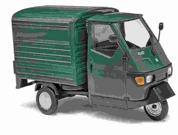 Busch Piaggio Met Laadbak Groen 1/43