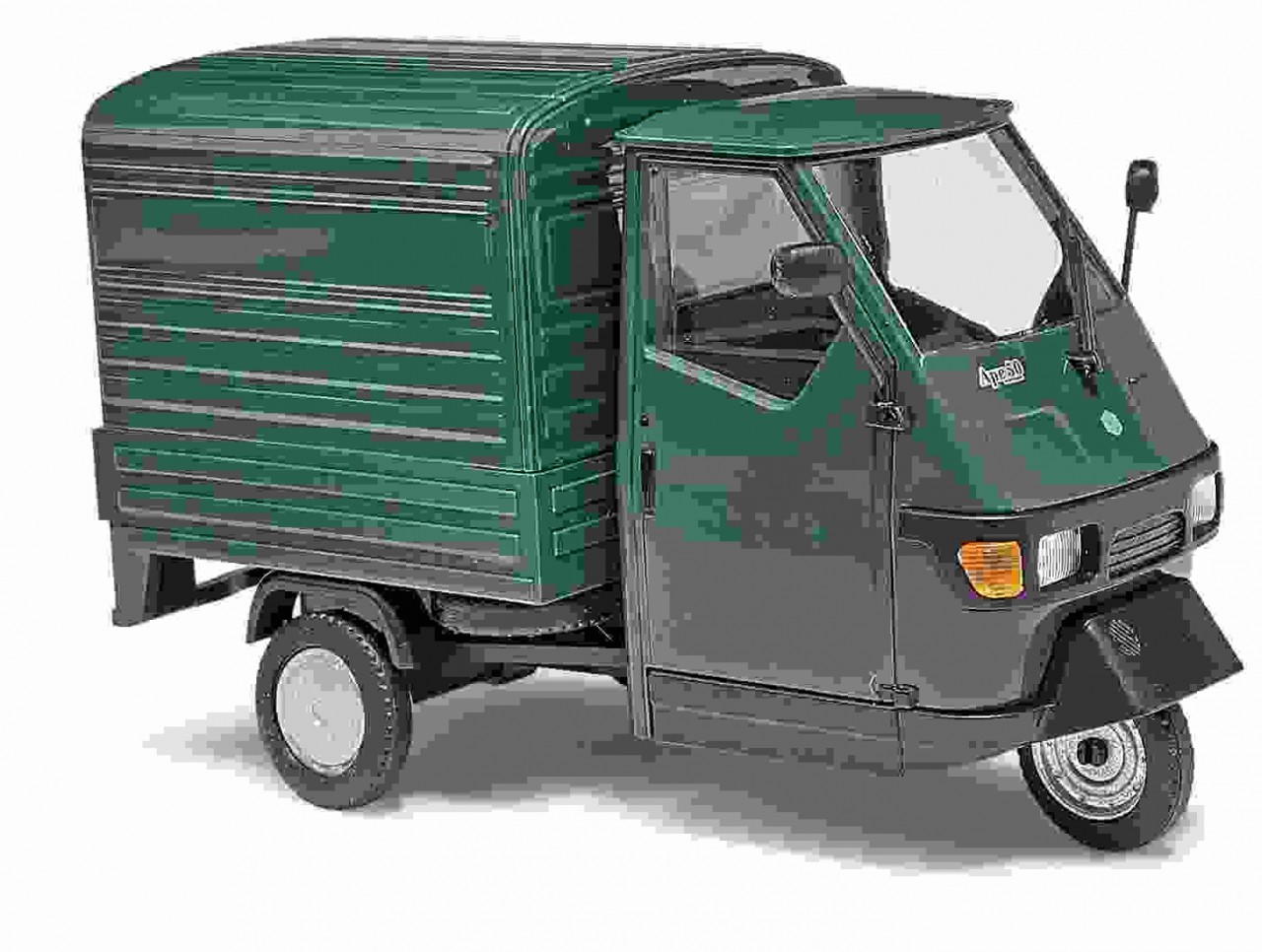 Busch Piaggio Met Laadbak Groen 1/43