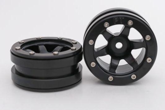 Metsafil Beadlock Wheels PT-Wave Zwart / Zwart 1.9 (2st)
