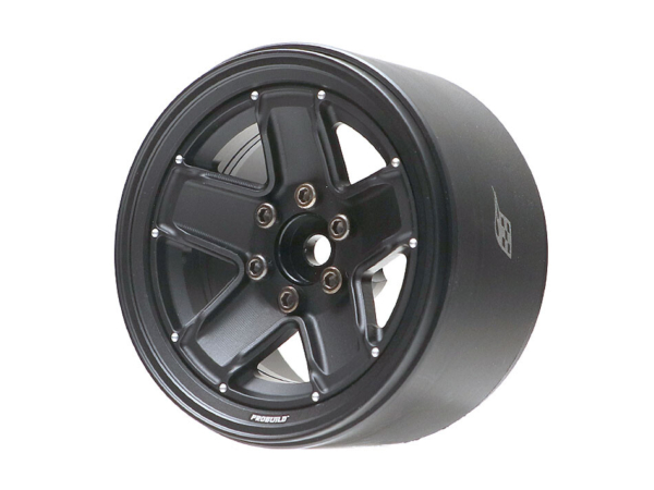 Boom Racing Probuild 2.2" M13 Adjustable offset aluminium beadlock wheels (2) - Matte Black
