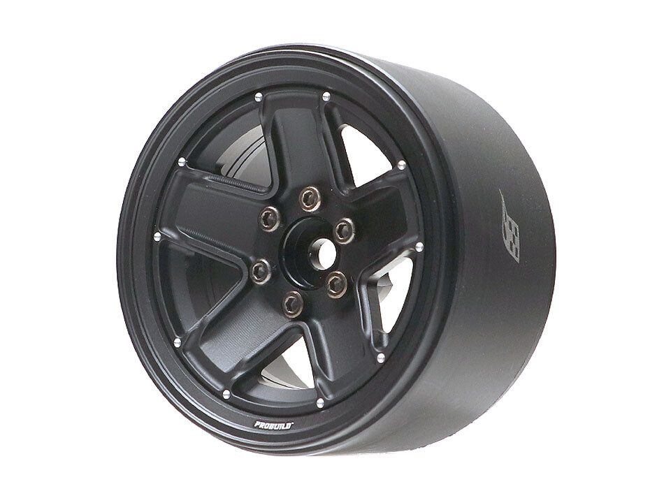 Boom Racing Probuild 2.2" M13 Adjustable offset aluminium beadlock wheels (2) - Matte Black
