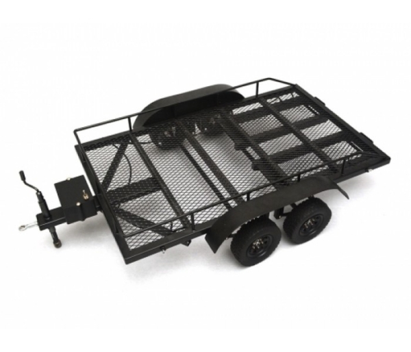 Fastrax 1/10 Scale Aluminum Dual Axle Trailer met oprijplaten en verlichting