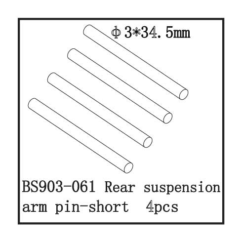 Rear Suspension Arm Pin-Short (3*34.5mm)