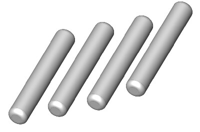 Team Corally Wheel Axle Pin - 2x12 - Steel - 4pcs (C-00250-037)