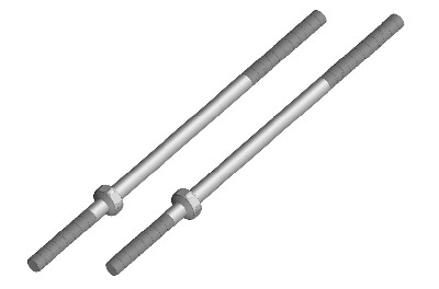 Team Corally - Turnbuckle 75 mm - M3 - Steel - 2 pcs (C-00250-052)