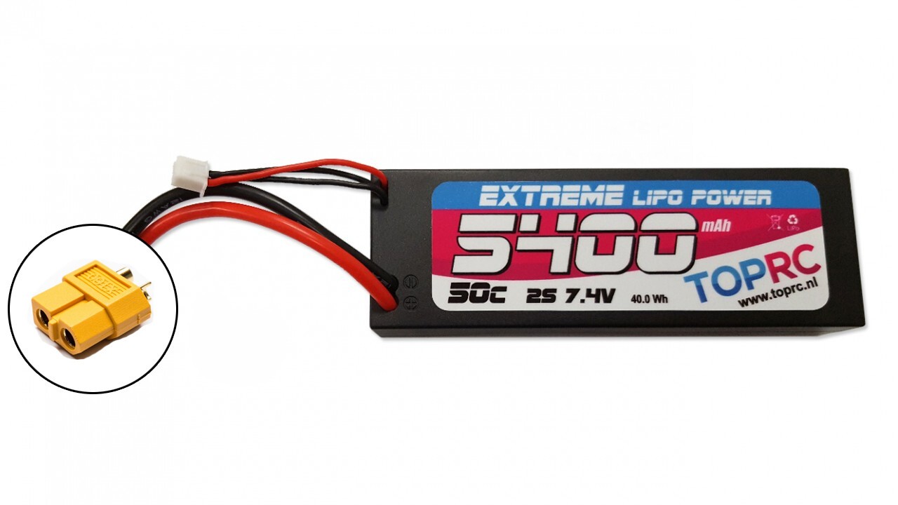 TRC Car Lipo 50c 7,4 volt 5400mah met XT90 Stekker