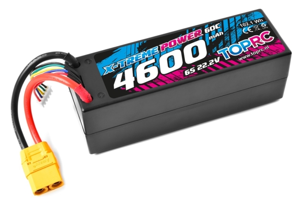 TRC Lipo 60c 22.2 volt 6S1P 4600mah met XT90 stekker