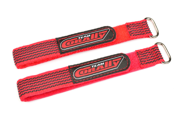 Team Corally - Red Battery Strap - 250x20mm - 2 pcs (C-50531)
