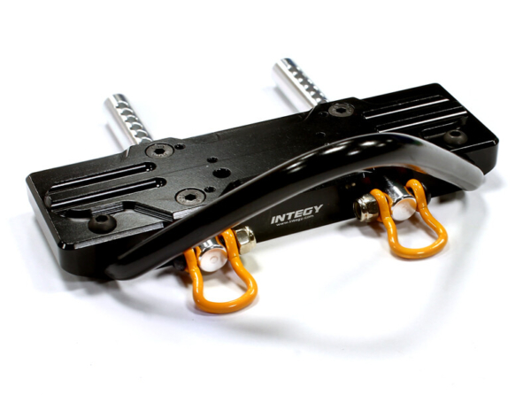 Billet Machined Alloy T3 Front Bumper 43mm Mount for Axial SCX-10, Dingo, Honcho - Zwart