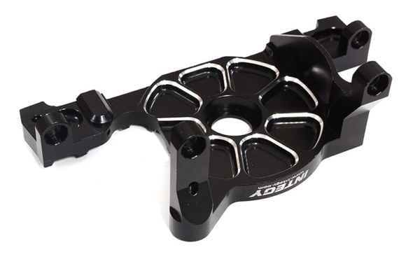 Integy Billet Machined Motor Mount Block - Zwart - Traxxas Slash 4x4 (LCG)