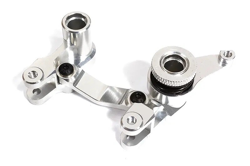 Integy Billet Machined Steering Bell Crank, Zilver - Traxxas Rustler 4X4, Stampede 4x4, Slash 4X4