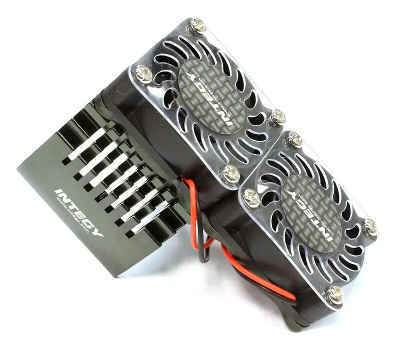 Integy Super Motor Heat + Twin Cooling voor 40mm motoren - Gun Metal
