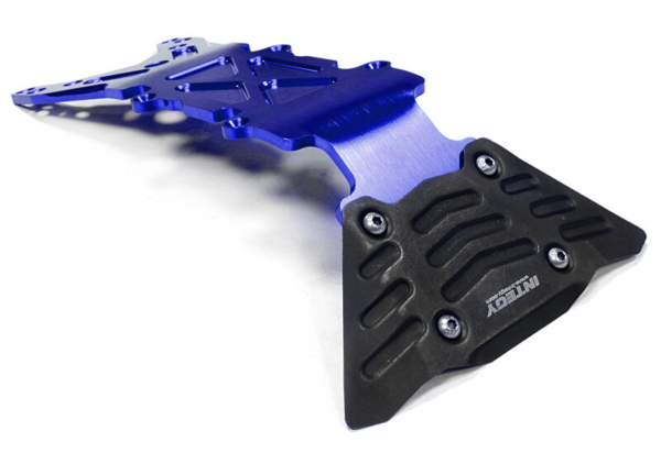 Integy Billet Machined Front Skid Plate, Blue - Traxxas E-Maxx