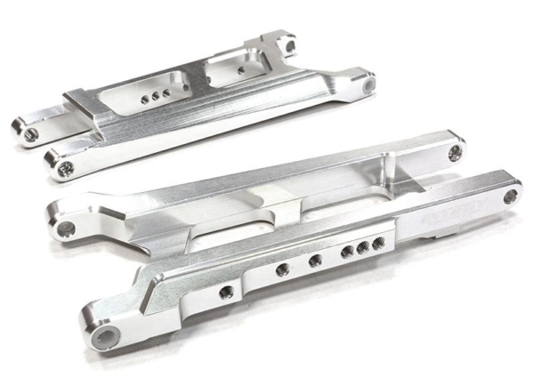 Integy Billet Machined T3 Lower Suspension Arm (2), Silver - Traxxas Stampede 4x4/Slash 4x4