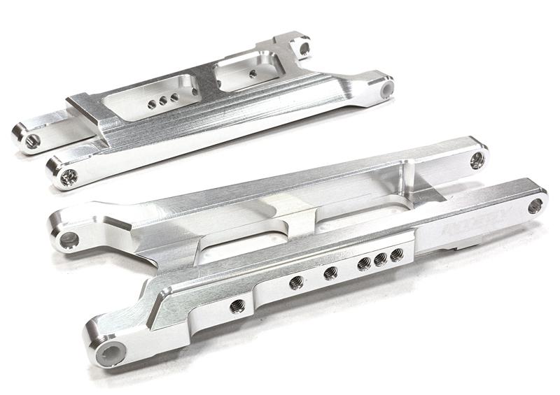 Integy Billet Machined T3 Lower Suspension Arm (2), Silver - Traxxas Stampede 4x4/Slash 4x4