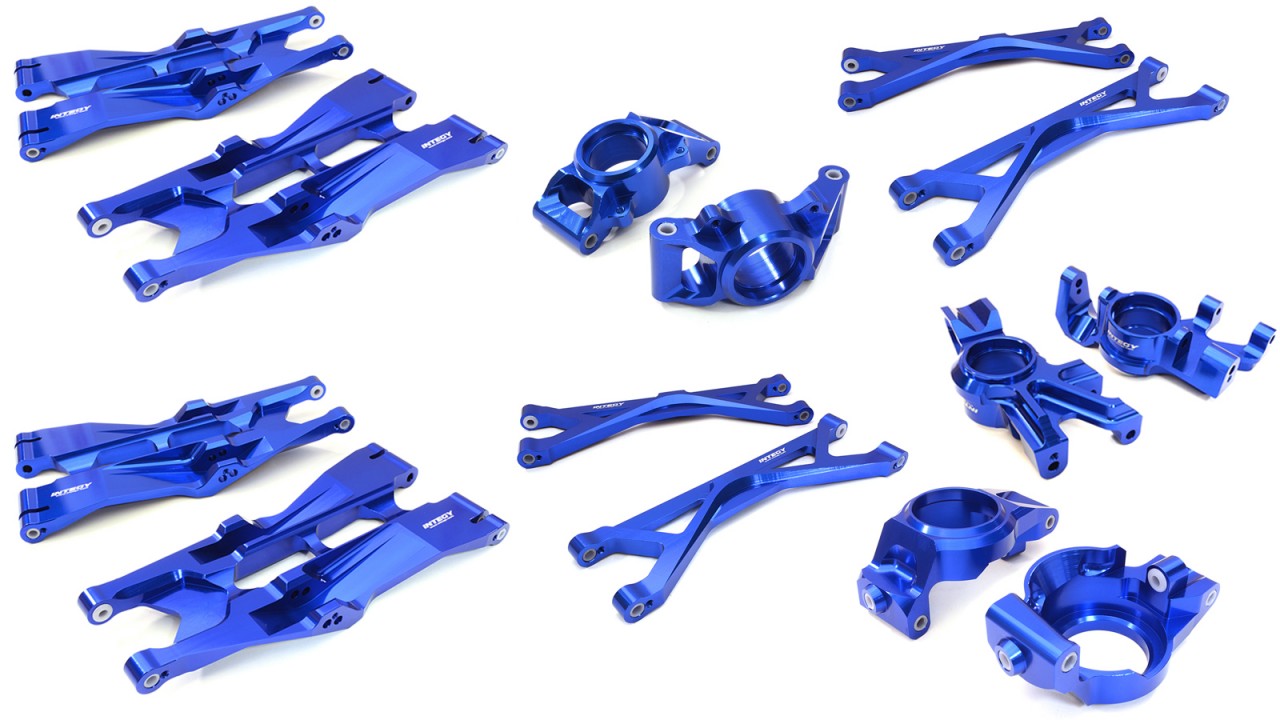 Integy Billet Machined Suspension Conversion Kit Blue - X-Maxx