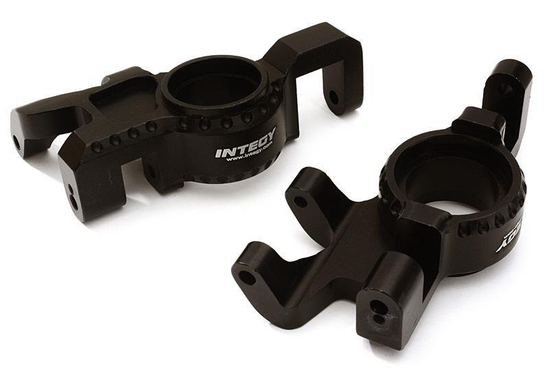 Integy Billet Machined Steering Knuckles, Zwart - Traxxas X-Maxx