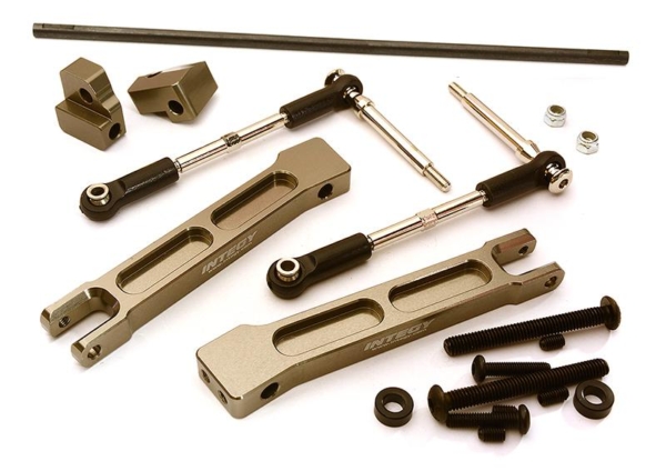Integy Rear Sway Bar Anti Roll Bar Set, Grey - Traxxas X-Maxx