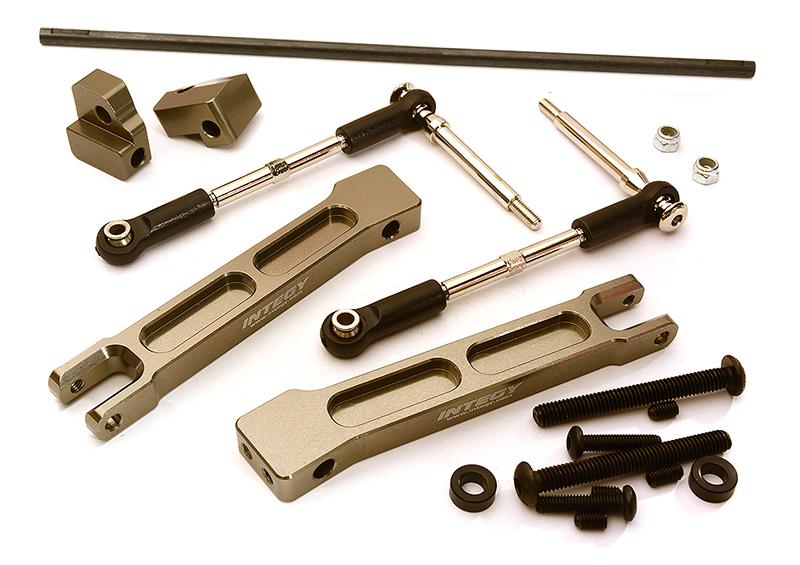 Integy Rear Sway Bar Anti Roll Bar Set, Grey - Traxxas X-Maxx